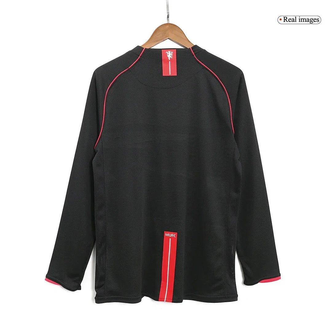 Manchester United 07-08 Black Away Retro Jersey Full Sleeve