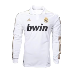 Real Madrid 11/12 Retro Long Sleeve Home Kit