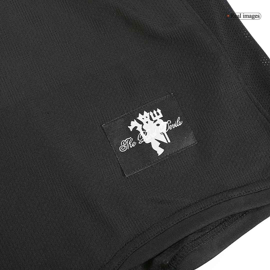 Manchester United 07-08 Black Away Retro Jersey Full Sleeve